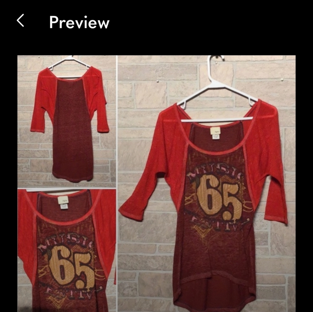 Daytrip Y2k Red Fitted Shirt